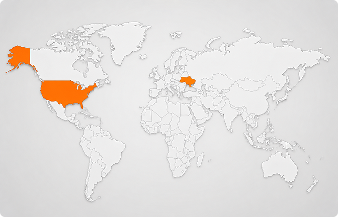 Our office locations on the world map